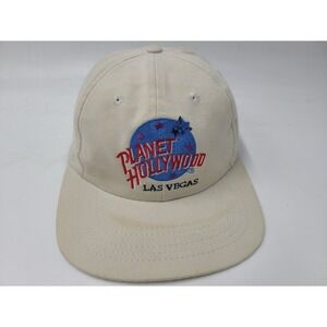 Vintage Planet Hollywood Las Vegas Snapback (Fits Small) Hat Cap Cotton Beige